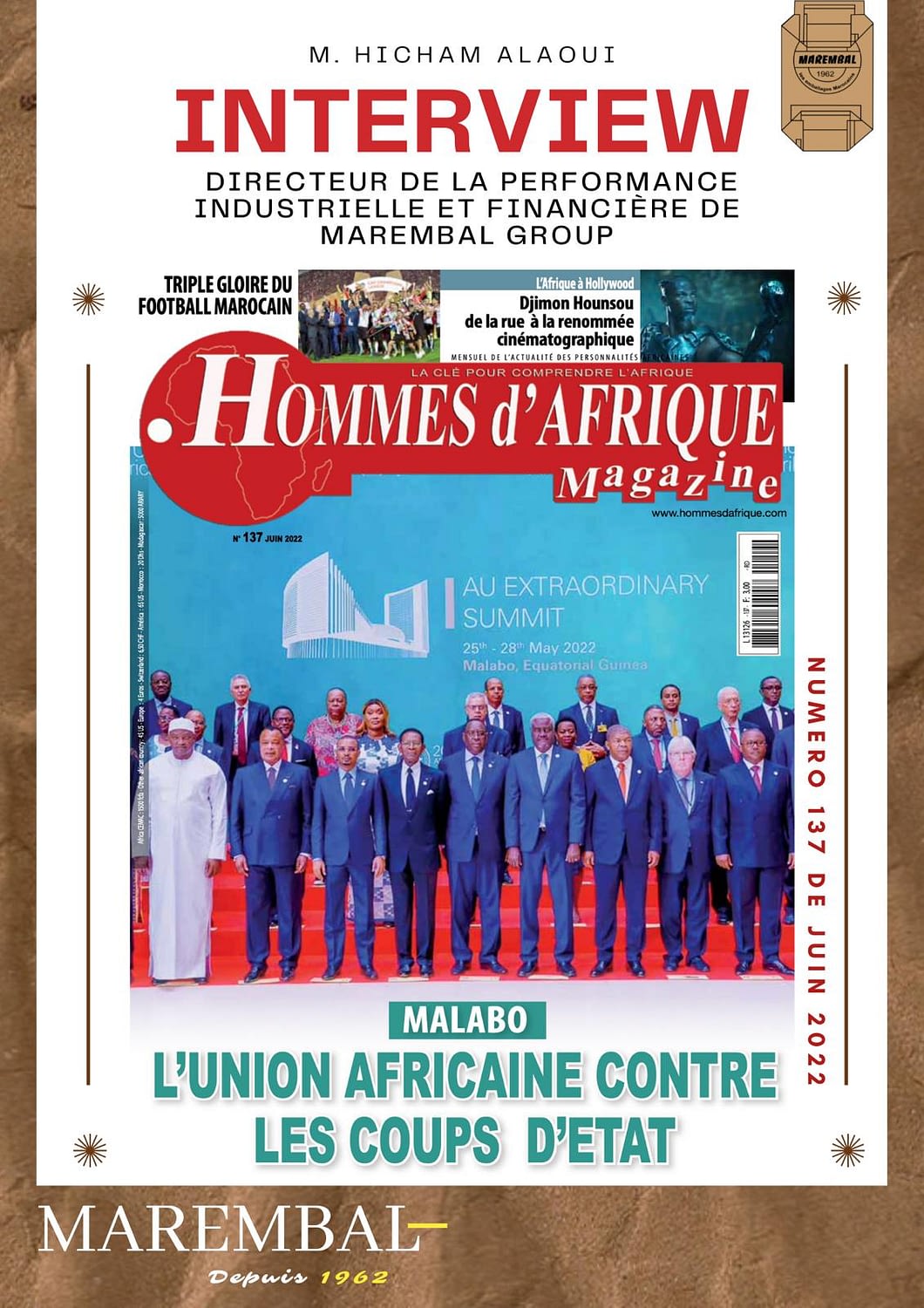 Interview Marembal Homme d'afrique magazine